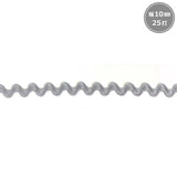Rayon Ricrac Ribbon, 10mm width, 25 waves (BEL-120), Light gray