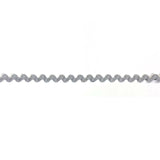 Rayon Ricrac Ribbon, 8mm width, 17 waves (BEL-120), Light gray