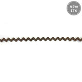 Polyester Ricrac Ribbon, 9mm width / 17 waves (BEL-1111), Mocha brown