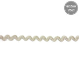 Linen-blend Ricrac Ribbon, 15mm width, 25 waves (BEL-145)