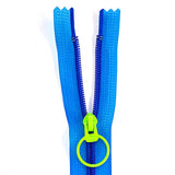 25cm Neon Bicolor Zipper