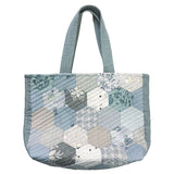 Hexagon One-patch Tote Bag, Blue