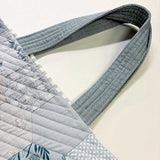 Hexagon One-patch Tote Bag, Blue