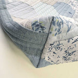 Hexagon One-patch Tote Bag, Blue