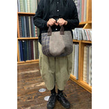 Six-piece Wool Bucket Bag