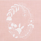 COSMO, Printed Cloth for Enjoying Embroidery, Kohana, Rabbit and Flower Wreath