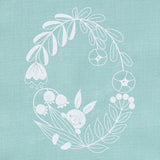 COSMO, Printed Cloth for Enjoying Embroidery, Kohana, Rabbit and Flower Wreath