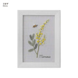 COSMO, Embroidery Kit with Printed Design, "12 Month Plant Notebook (with Frame) by Kazuko Aoki"