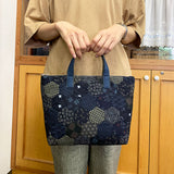 Big Hexagon Pouch with English Paper Piecing (Japanese Print Fabric)