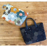 Big Hexagon Pouch with English Paper Piecing (Japanese Print Fabric)