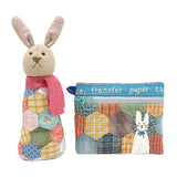 Patchwork Animals 1,  Stuffed Rabbit and Pouch