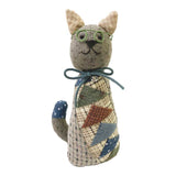 Patchwork Animals 3, Stuffed Cat and Drawstring Pouch