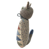 Patchwork Animals 3, Stuffed Cat and Drawstring Pouch