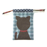 Patchwork Animals 3, Stuffed Cat and Drawstring Pouch