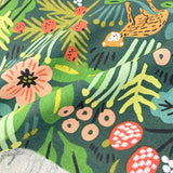 web20240321-03, Cotton linen canvas, Linen (20%), Jungle Green (with Free English instruction), Price per 0.1m, Minimum order is 0.3m~ | Fabric