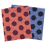 web20240808-03, Oxford Fabric with Polka-dots and Plaid Pattern, Price per 0.1m, Minimum order is 0.3m~ | Fabric