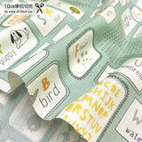 web20241128-01, moda USA Cotton, Alphabet Card, Shine, Price per 0.1m, Minimum order is 0.3m~ | Fabric