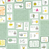 web20241128-01, moda USA Cotton, Alphabet Card, Shine, Price per 0.1m, Minimum order is 0.3m~ | Fabric