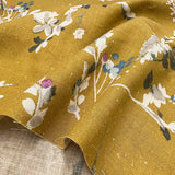 web2507-A13, Mustard, 55% Linen, Price per 0.1m, Minimum order is 0.3m~ | Fabric