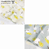 web20251225-01, Oxford Print Fabric, Mimosa and long-tailed tit, Price per 0.1m, Minimum order is 0.3m~ | Fabric