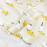 web20251225-01, Oxford Print Fabric, Mimosa and long-tailed tit, Price per 0.1m, Minimum order is 0.3m~ | Fabric