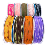 Ribbon Tape with Dotted Lines, 1cm width, Price per is 0.1m