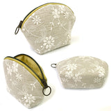 [ 20%OFF / SALE ] Embroidered Round Pouch, Large and Small