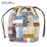 [ 20%OFF / SALE ] Roman Stripe Drawstring Pouch (without instruction and pattern) in "Your First Patchwork, Yoko Saito's Traditional Patterns"