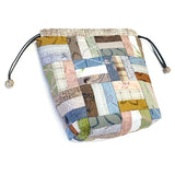 [ 20%OFF / SALE ] Roman Stripe Drawstring Pouch (without instruction and pattern) in "Your First Patchwork, Yoko Saito's Traditional Patterns"