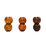 [SALE] Joint, Wood Bead with Two Different Sized Holes, Small, 2 pieces / set ( JTWT-16 )