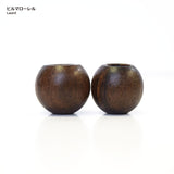 [SALE] Joint, Wood Bead with Two Different Sized Holes, Small, 2 pieces / set ( JTWT-16 )