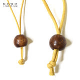 [SALE] Joint, Wood Bead with Two Different Sized Holes, Small, 2 pieces / set ( JTWT-16 )