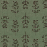 web20230419-03, Embroidered Linen(55%) Fabric, Tulip Pattern, Price per 0.1m, Minimum order is 0.3m~ | Fabric