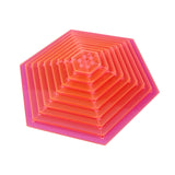 [ 20%OFF / SALE ] Sew Easy, Hexagon Acrylic Template Set with 9 Sizes ( Pink )