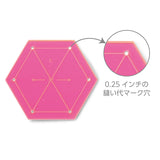 [ 20%OFF / SALE ] Sew Easy, Hexagon Acrylic Template Set with 9 Sizes ( Pink )