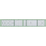 Clover, 50cm Strip Ruler with Color Line ( 8cm wide )