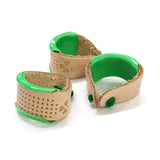 Clover, Leather Thimble Ring with Plastic Insert, 3pcs / set