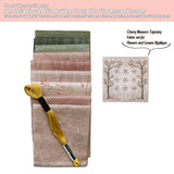 Set of Fabric and Embroidery Thread for Flowers and Leaves in "Cherry Blossom Tapestry" (without instructions and patterns)